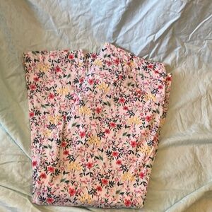 New York & Company Floral Capris - Pink, Yellow, Green